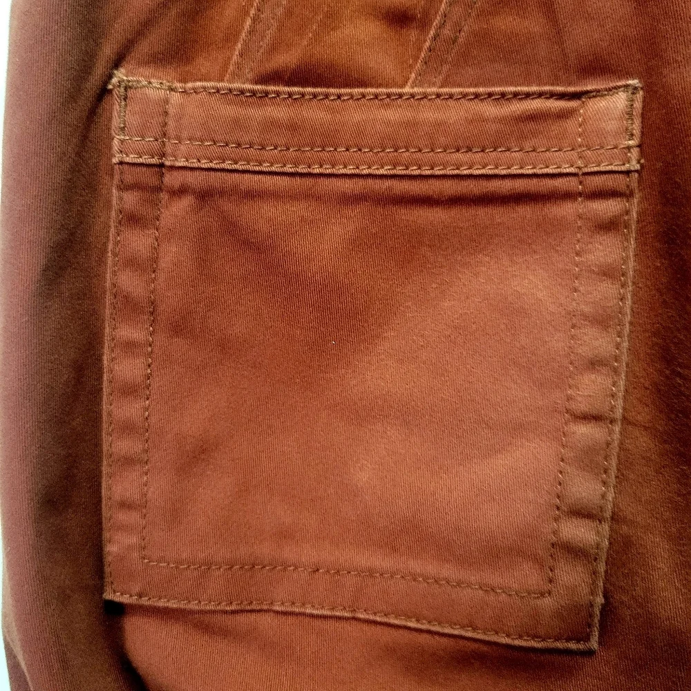 ANTHROPOLOGIE Pants 26 Jefferson Slim Utility Unique Rust Color - Picture 6 of 8